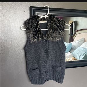 Black cardigan Vest from Loft